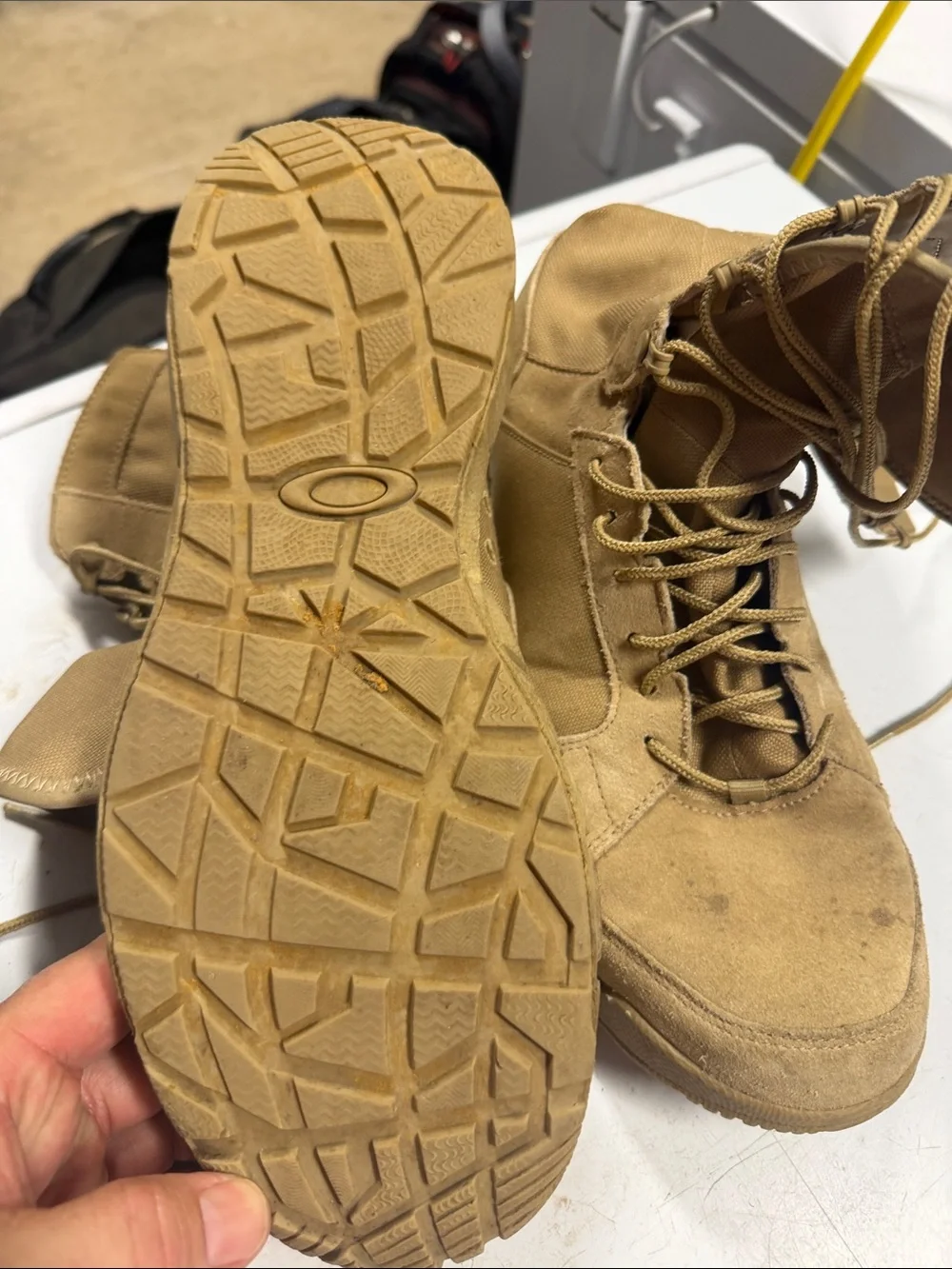 Oakley Tan Tactical Lace-Up Canvas Boots